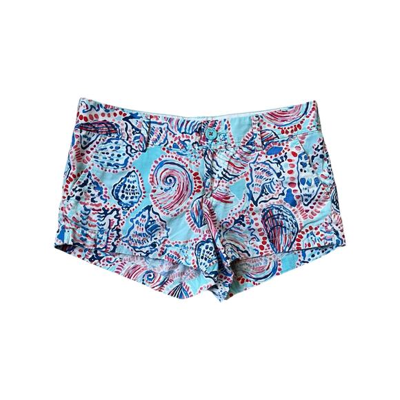 Lilly Pulitzer The Walsh Short in Shell Me About It Cotton Pockets Women's 6 - Picture 1 of 7